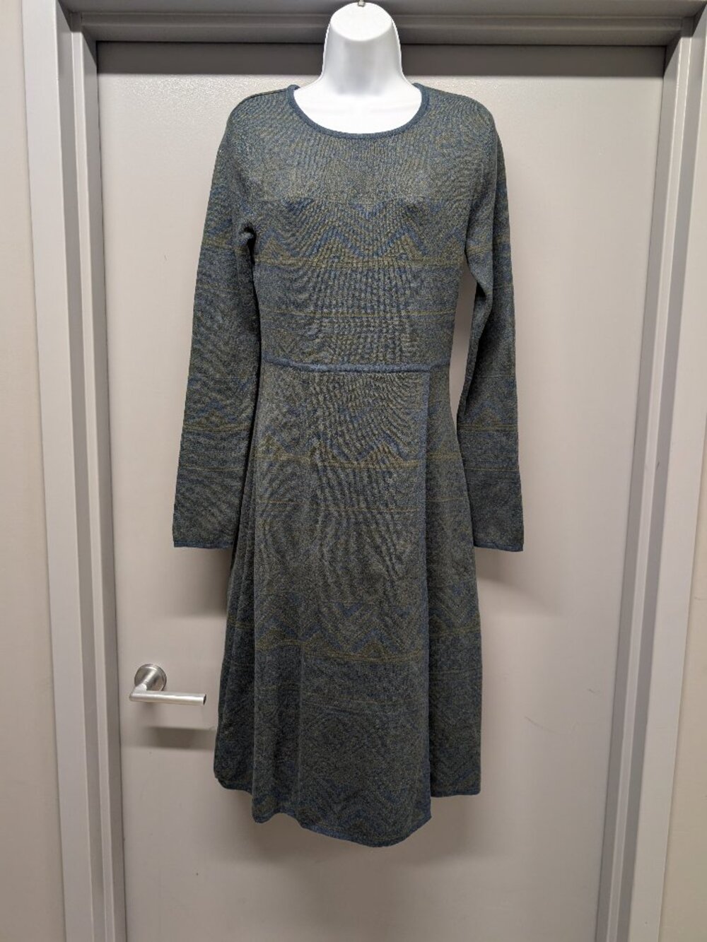 Prana Cascadence Sweater Dress Dark Sky Intarsia